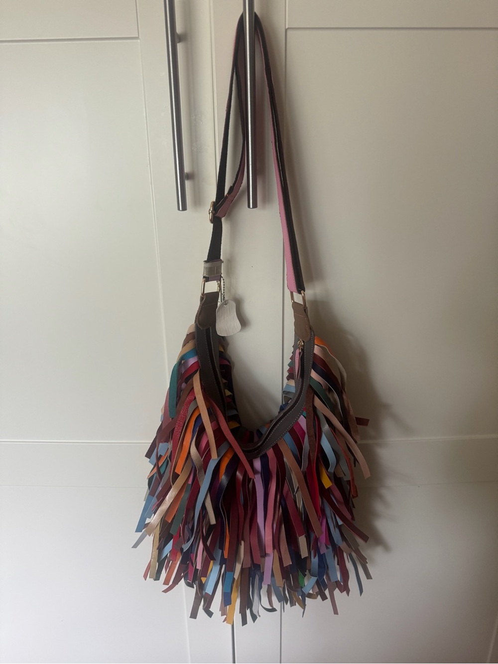 Multicolor Fringe Shoulder Bag - Women